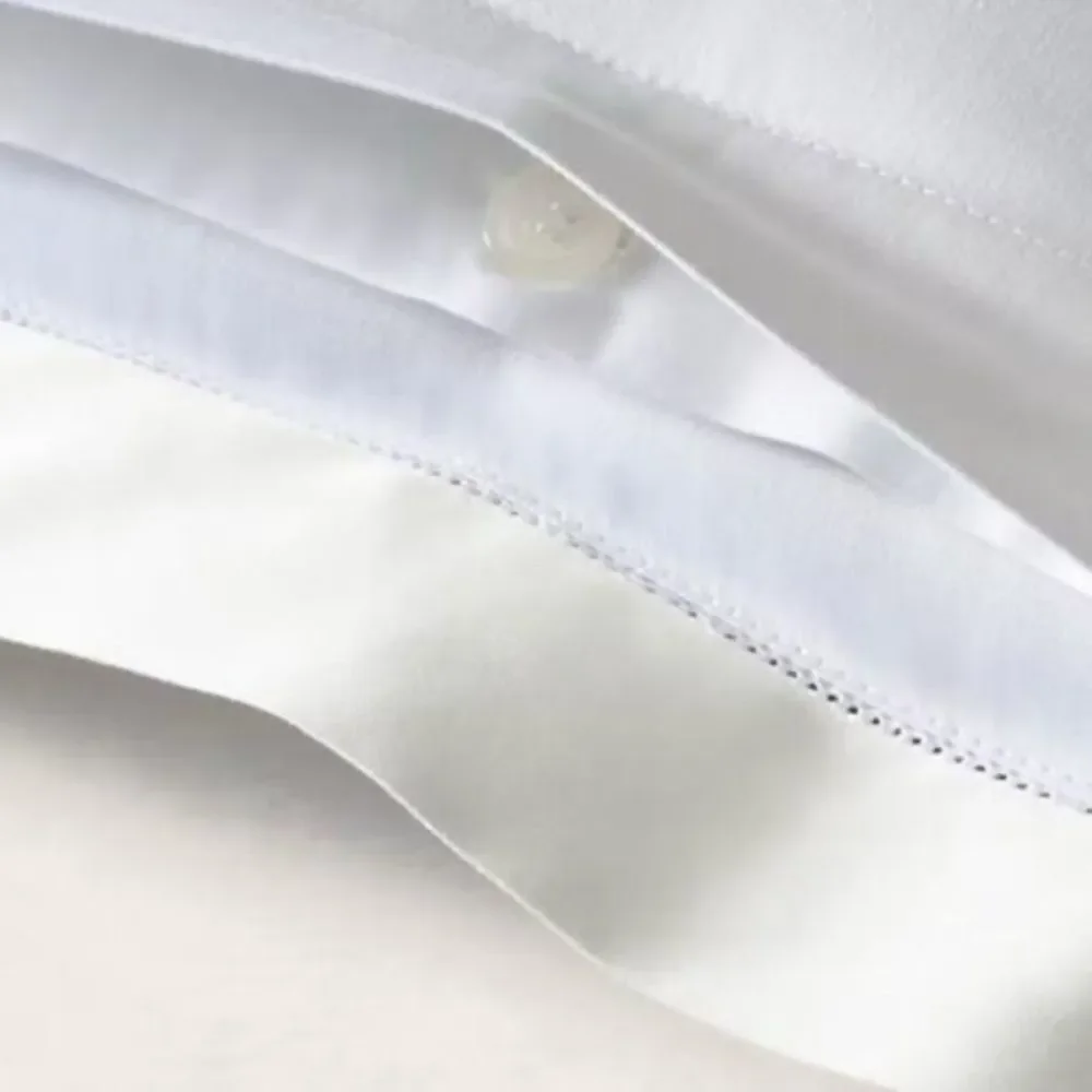 Ralph Lauren SET OF 2 Sateen Border Euro Sham Organic Cotton in Parchment